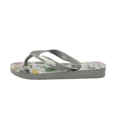 Imagem de Chinelo Havaianas Minecraft Calce Facil, 25/6, Cinza