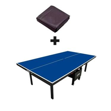 Imagem de Mesa ping pong mdf 18mm 1084 preta klopf + Capa