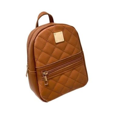 Imagem de Mochila Feminina Casual com Padrão Xadrez - Grande Capacidade e Alça T