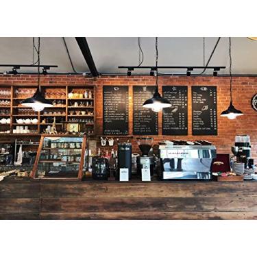 Imagem de BELECO 6 x 3 m Tecido aconchegante café restaurante bar pano de fundo para fotografia interior de cafeteria parede de tijolo vintage fundo de balcão de madeira para decoração de festa, cabine de fotos