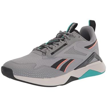 Imagem de Reebok Tênis masculino Nanoflex Adventure Tr Cross Trainer, Cinza puro/preto/azul-petróleo clássico, 9.5