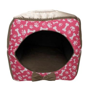 Imagem de Cama Toca Iglu 3 em 1 para Cachorro e Gato Tamanho EXTRA GGG (ROSA)