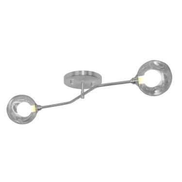 Imagem de Lustre Aro Sputnik Prata Jabuticaba Harmony Fumê Sala Quarto