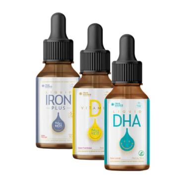 Imagem de Kit Iron Plus + Multivitamínico DHA + Vitamin D - 30ml cada - True Source