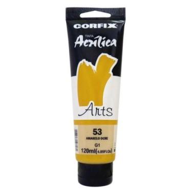 Imagem de Tinta Acrílica 120ml G1 053 Amarelo Ocre Corfix, 053 - AMARELO OCRE