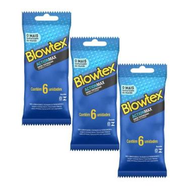 Imagem de Kit 3 Preservativos Blowtex ActionMax 6 Un Cada
