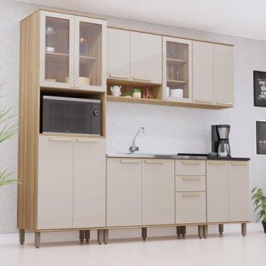 Imagem de Cozinha Modulada Compacta 5 Peças sem Tampo de 120 e sem Pia Isis Luci