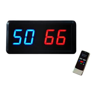 Imagem de UGPLM Placar eletrônico LED, placar digital, balcão de pontuação, guardião de pontuação digital plugue da UE para jogos internos, esportes convidados, jogos