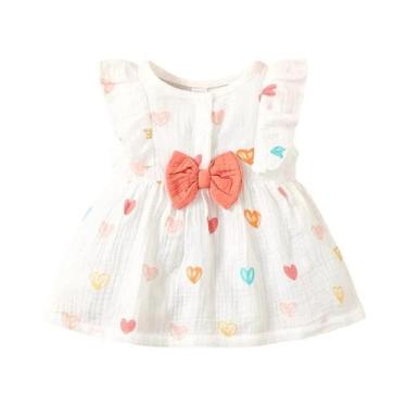 Imagem de Conjunto de Roupas de Verão para Bebês Recém-Nascidos - Vestido sem Ma