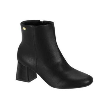 Imagem de Bota Feminina Vizzano Cano Curto Salto Grosso Bloco Médio Cor:;Tamanho:36;Genero:Feminino-Feminino