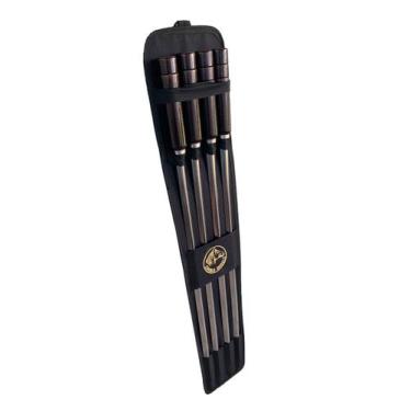 Imagem de Kit 4 Espetos Artesanais de Inox P/ Churrasco Com Capa - FD