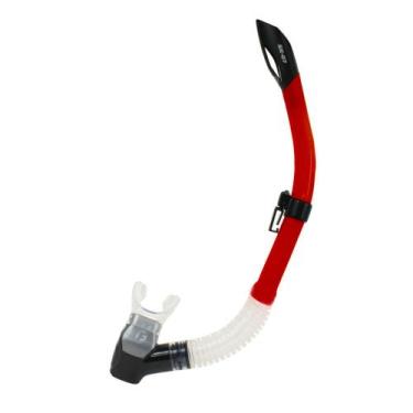 Imagem de Snorkel Respirador Mergulho Com Valvula Sk-07 Fun Dive, Transp, Vermel