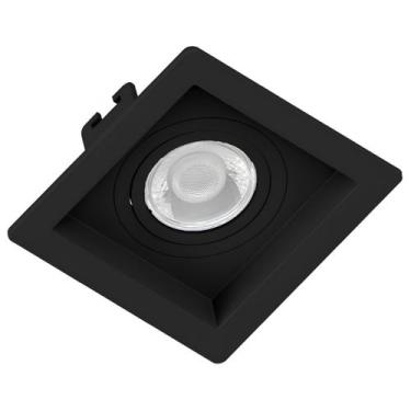 Imagem de Spot Quadrado Embutir Face Recuado Par20 Saveenergy, PRETO, 110V/220V