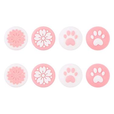 Imagem de BENBO 8PCS Thumb Grip Caps, Cat Claw Design and Analog Sakura Grips Joystick Caps for Nintendo Switch & Switch Lite, Silicone Cover for Joy-Con Controller