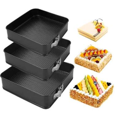 Imagem de Assadeira kit 3 forma bolo torta fundo removivel antiaderent - Yeet