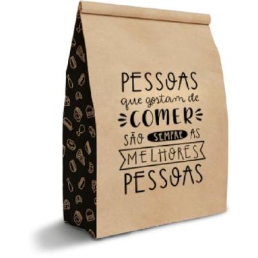 Imagem de Saco Delivery Kraft G 33X26X17 Melhores Pessoas - Embalagem com 50 unidades.