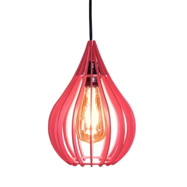 Imagem de Luminária Teto Lustre Pendente Balcão Cozinha Sala Chile Cor:vermelho