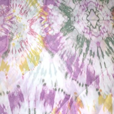 Imagem de Stylish FABRIC 149,9 cm de largura 100% poliéster mecânico cetim Chiffon-crepe tecido por jarda - 100 g/m², leve, antirrugas, não esticado, cachecóis, blusas e faça você mesmo, rosa branco 2 jardas