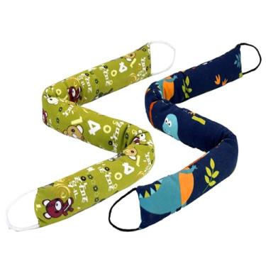 Imagem de SANFERGE Bloqueador De Correntes Ar Com Peso Para Porta, Pacote 2 Unidades, 36" (91 Cm), A Parte Inferior Da Janela, Preenchimento Espaço Luz E Ruído, Tela Algodão Estampa Desenho Animado Economia E