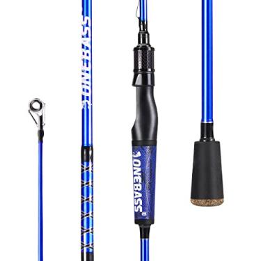 Imagem de One Bass Varas De Pesca, Vara Spinning E Fundição Grafite Im7, 2 Peças Isca Alta Qualidade Com Cabo Superpolímero - 6' Azul