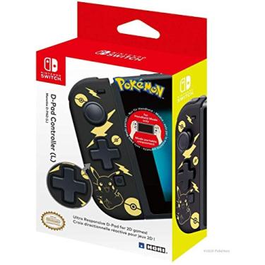 Imagem de Controle D-Pad Esquerdo Hori Pikachu Preto e Dourado para Nintendo Switch - Licenciado Oficialmente