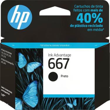Imagem de Cartucho Preto Original HP 667 Ink Advantage 3YM79AL