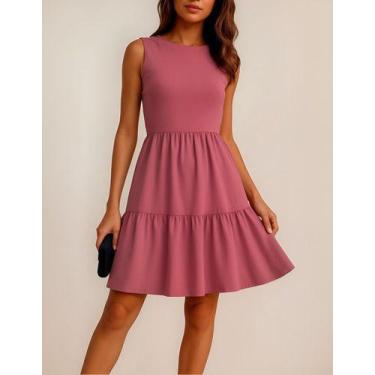 Imagem de Vestido Xadrez Curto Festa Junina - Casual Dress, Rose, P