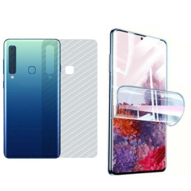 Imagem de Película Hidrogel + Adesivo Fibra De Carbono Para Galaxy A9 2018 - Transparente