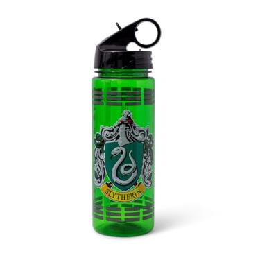 Imagem de Silver Buffalo Garrafa de água Tritan do filme "Slytherin Crest with Dashs" do filme Harry Potter, 590 ml