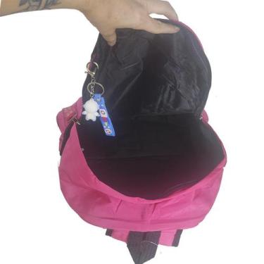 Imagem de Mochila Escolar Feminina Kit Estojo E Chaveiro Pink Zc8006 - Ello