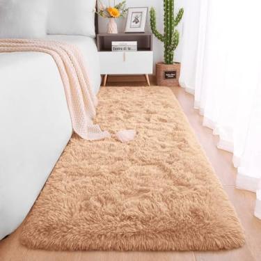 Imagem de Passadeira Quarto Felpudo Peludo Bege 60 X 180 Cm