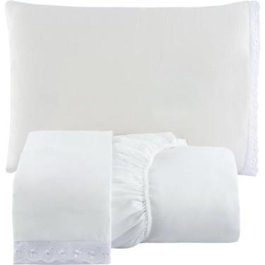 Imagem de Jogo de lençol casal queen com elastico 3 peças varias cores 400 fios 