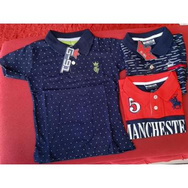 Imagem de Camisa de Malha Gola Polo Infantil Conforto e Qualidade - G91, Estampa