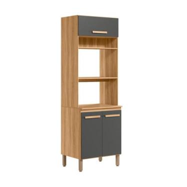 Imagem de Paneleiro Intenza Torre Quente Com 3 portas - Nicioli, Freijo/Chumbo