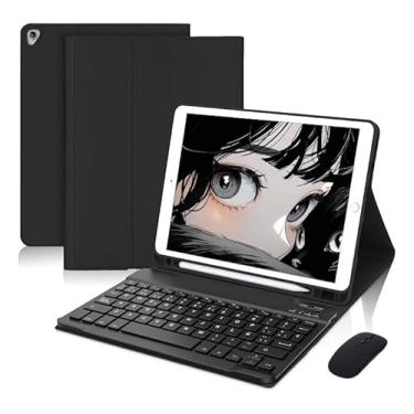 Imagem de Capa Tablet + Teclado Bluetooth + Mouse Para iPad Air4/Air5 10.9 Polegadas (preto, Teclado comum)