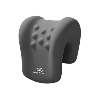 Imagem de IEUDNS Suporte de Cabeça para Cadeira de Escritório, Travesseiro para Descanso Adulto, Capa Lavável, Almofada de Pescoço em Espuma, Cinza escuro