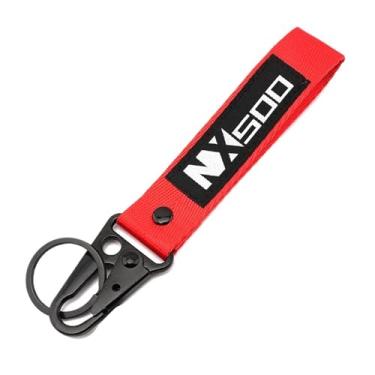 Imagem de jininshengxindianzi Compatible With NX500 NX 500 N 500X CB500X CB 500X N500X Motorcycle Accessories Hand Woven Leather Keychain Metal Keyring 2024(NX500 Red)