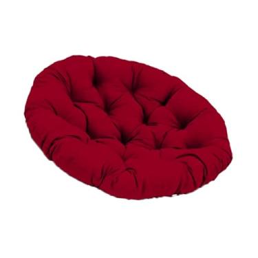 Imagem de IEUDNS Almofada para cadeira de balanço, cesta suspensa, almofada para rede, substituição doméstica, redonda para assento de balanço, sofá, Vinho Tinto