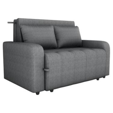 Imagem de Sofa Cama 2 Lugares 138 cm Amora Linho Vancouver Cinza Milani Store, C