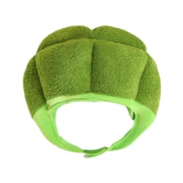 Imagem de Vaveren Chapéu de vegetais, brócolis, presentes de aniversário, festa de festival, fantasia, chapéu de pelúcia