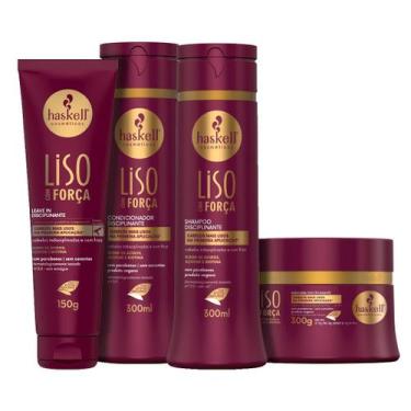 Imagem de Kit Haskell Liso C Força Sh Cond Masc 300ml e Finali. 150