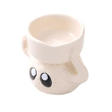Imagem de Castiçal de cerâmica com bola de carvão criativo – suporte de vela fofo de desenho animado, decoração de mesa de aromaterapia (preto/branco/marrom, 9,5 x 5,8 x 7 cm) - presentes exclusivos para casais