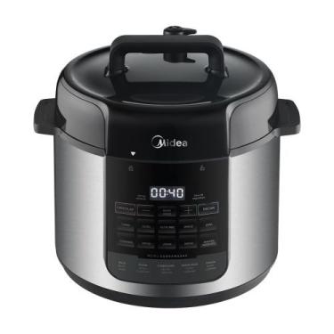 Imagem de Panela de Pressão Elétrica 5L NutriPro Inox Midea, 110V