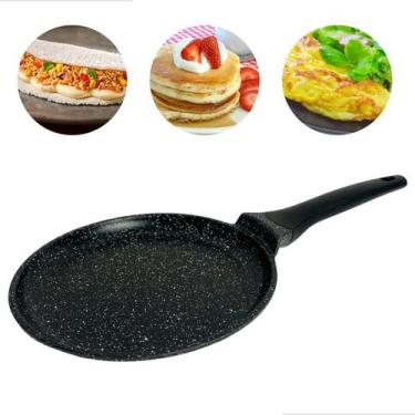 Imagem de Frigideira Panquequeira 24cm Mármore Antiaderente Fogão a gás, elétric