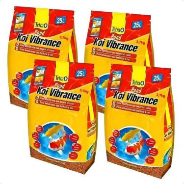 Imagem de Kit 4 Ração Peixe Koi Vibrance Sticks Tetra - 3,7Kg