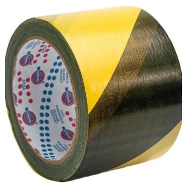 Imagem de Fita Para Demarcação De Área Zebrada 70mm X 160m - Eurocel