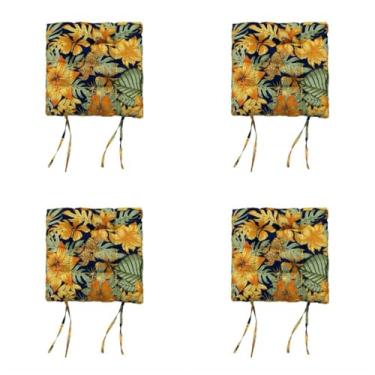 Imagem de Kit 4 Almofadas Futon Assento de Cadeira Tamanho 40x40 Cm(Color 3)