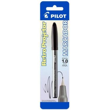 Imagem de Caneta Retroprojetor Marcador Preto 1.0MM Caixa com 12 - Pilot