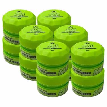 Imagem de Kit 12X Pasta Cabelo Brilho Apple Green A1 80G Alfa Look'S - Alfa Look