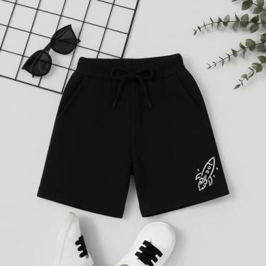 Imagem de Short Masculino Infantil Estampa Foguete 115 Menino Garoto Look Street